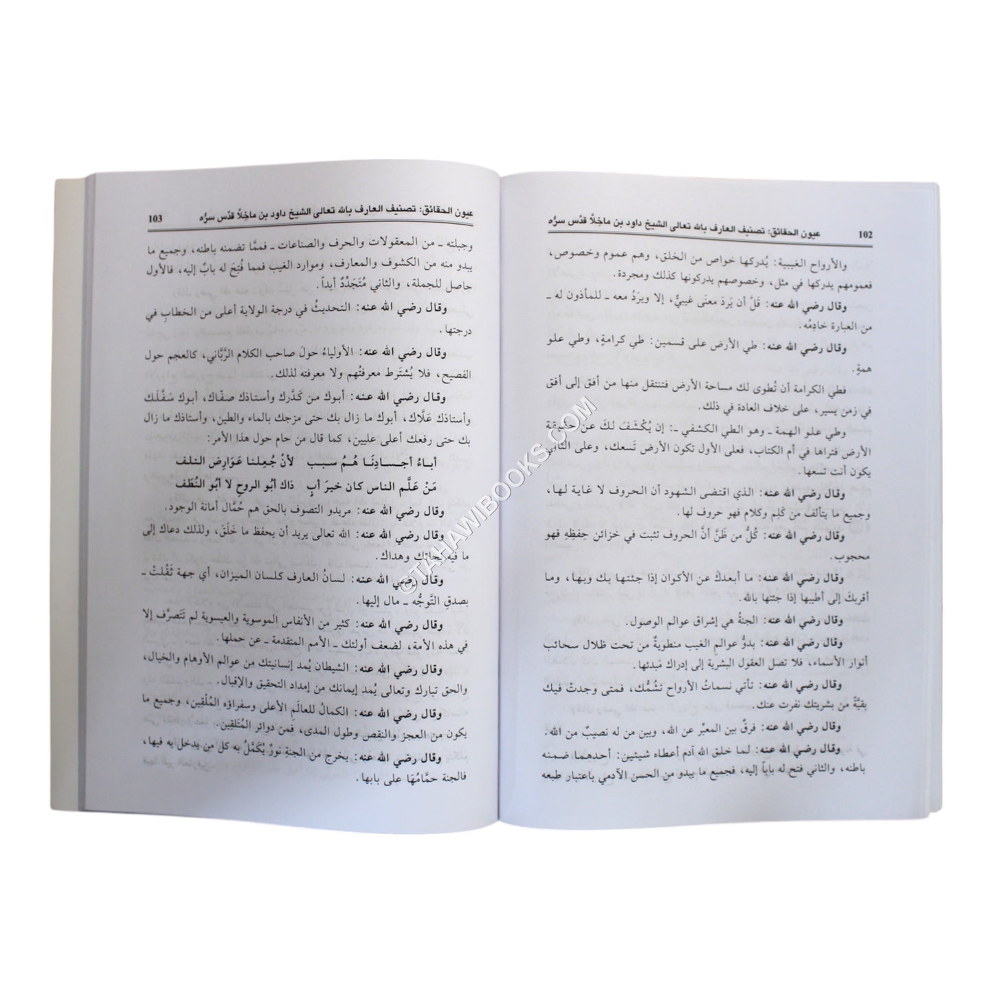 عيون الحقائق-وهو مجموعة من الأقوال الحكمية في أصول تزكية وتحلية القلب