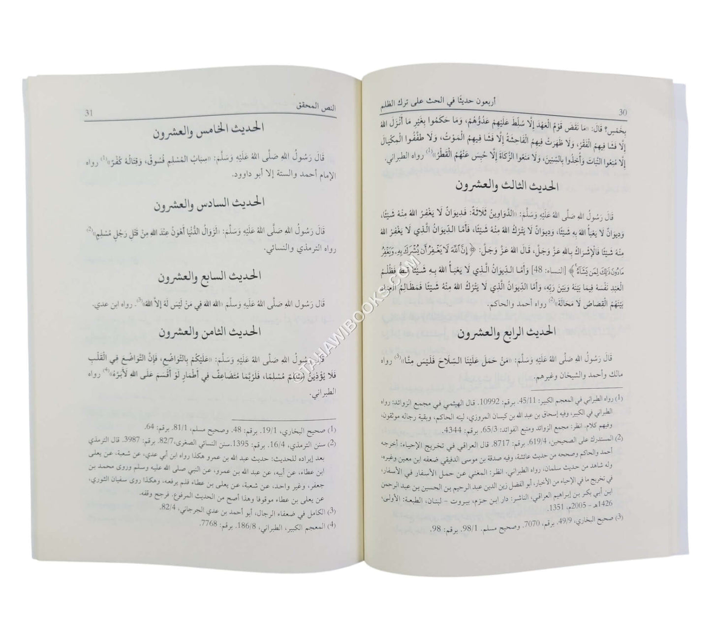 أربعون حديثاً في الحث على ترك الظلم