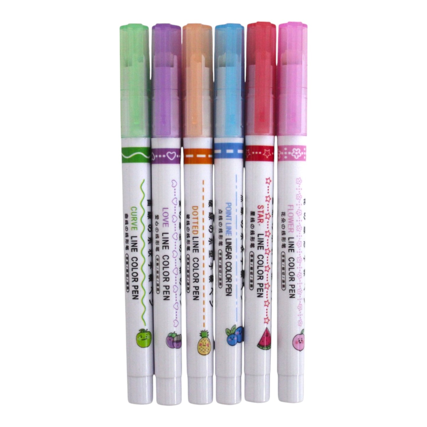 Roller Stamp Markers 6pcs