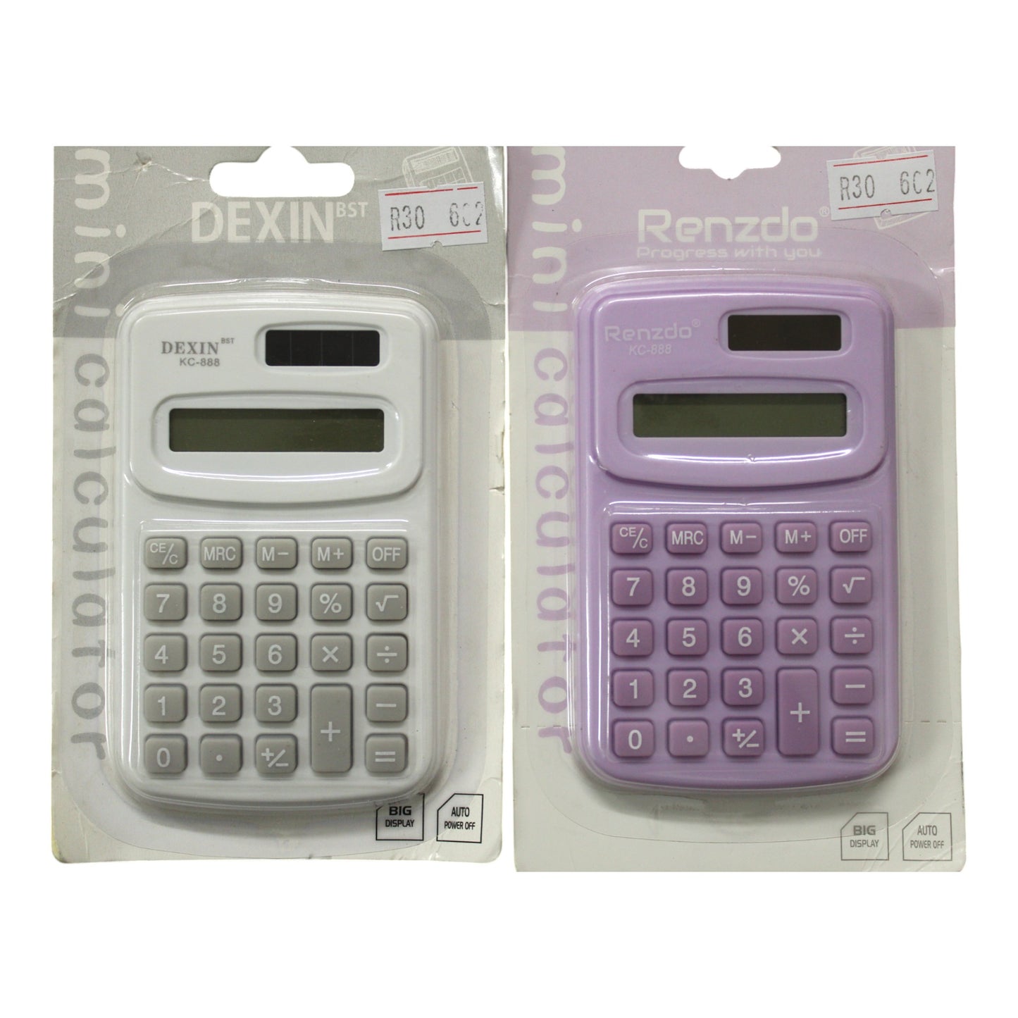 Calculator Mini Purple/White