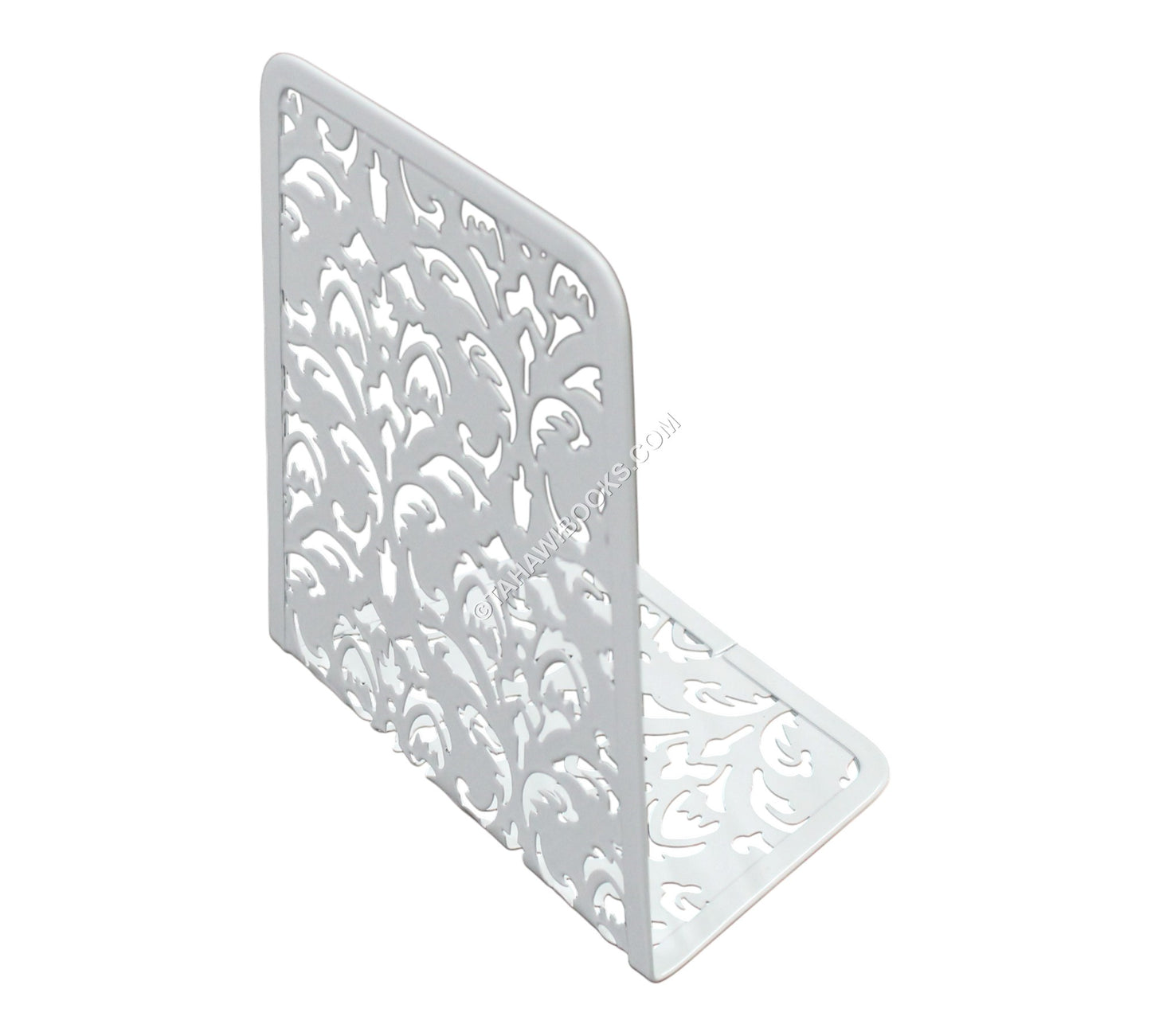 Bookend-Flower Design-Metal-White