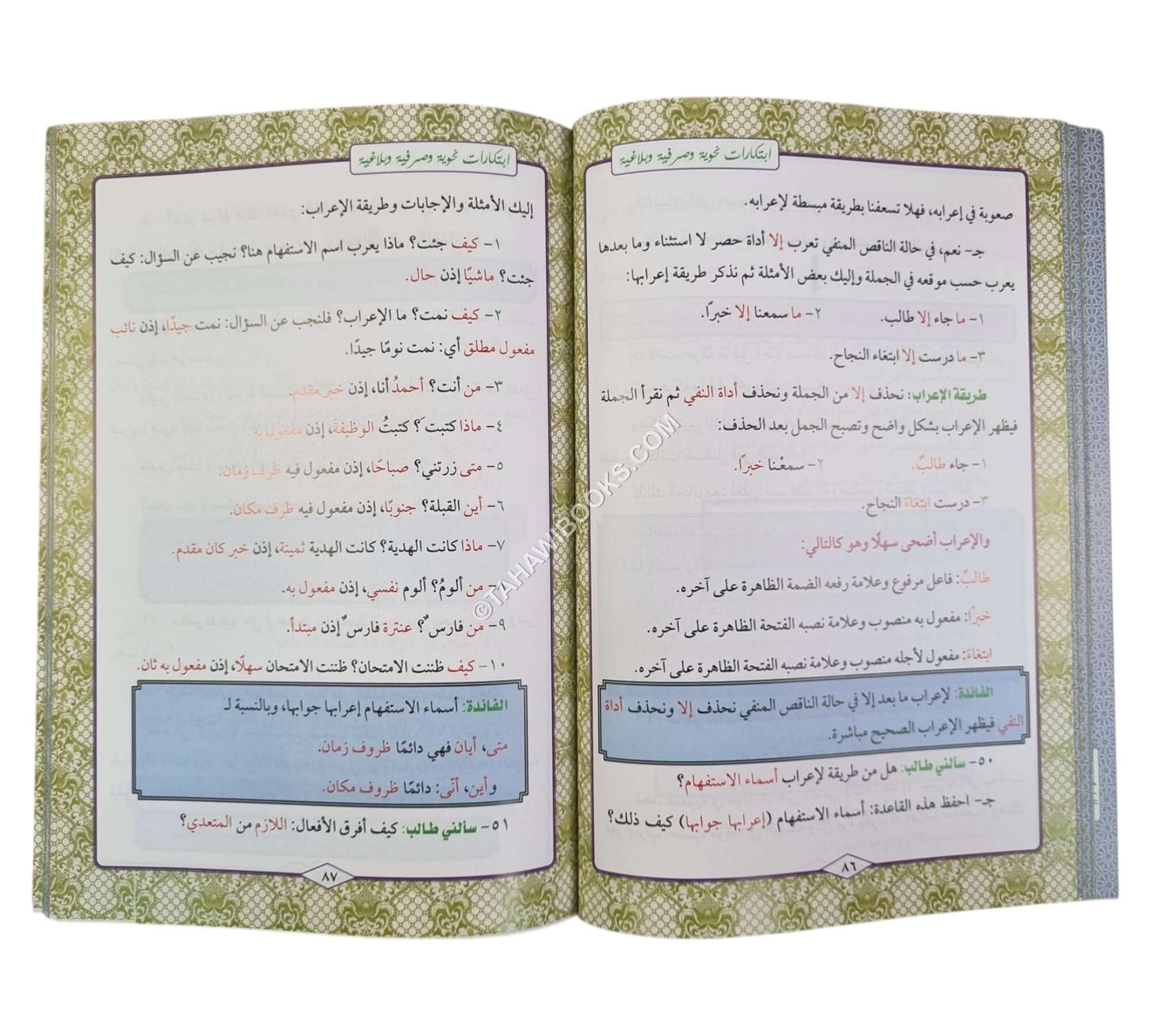 إبتكارات نحوية وصرفية وبلاغية