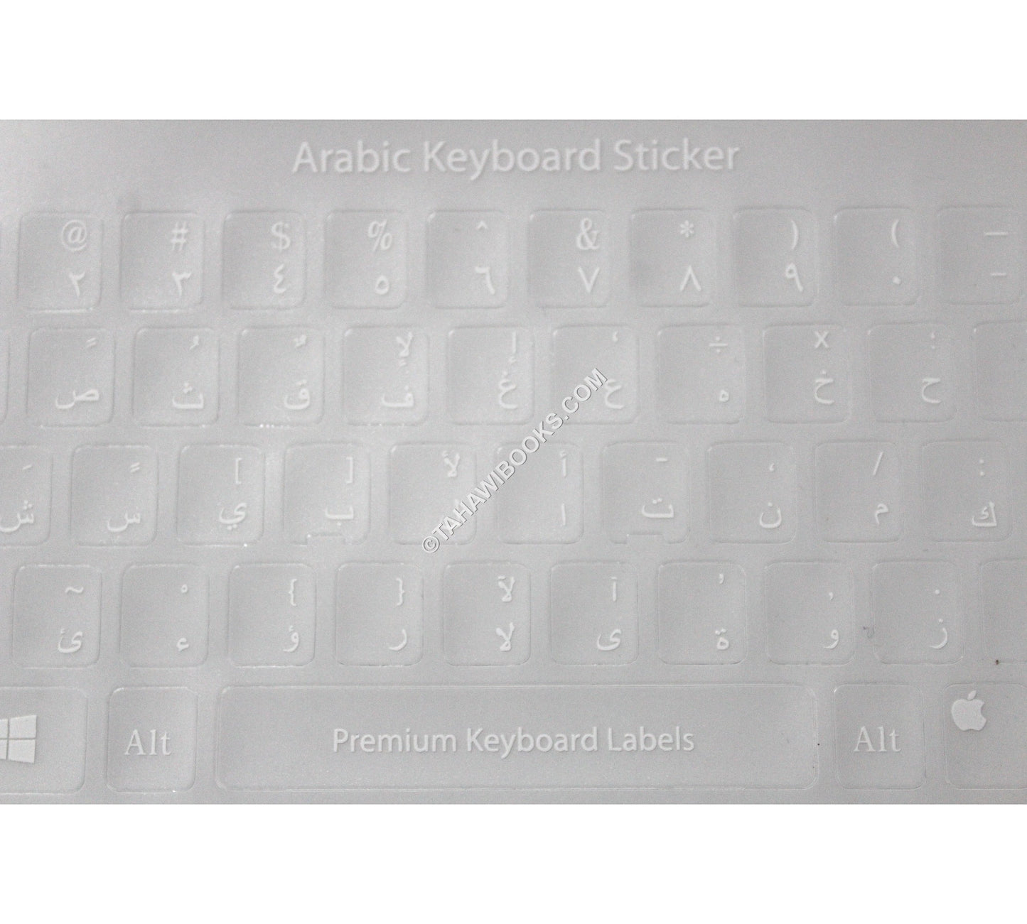 White Keyboard Stickers-Arabic-Korea-Transparent