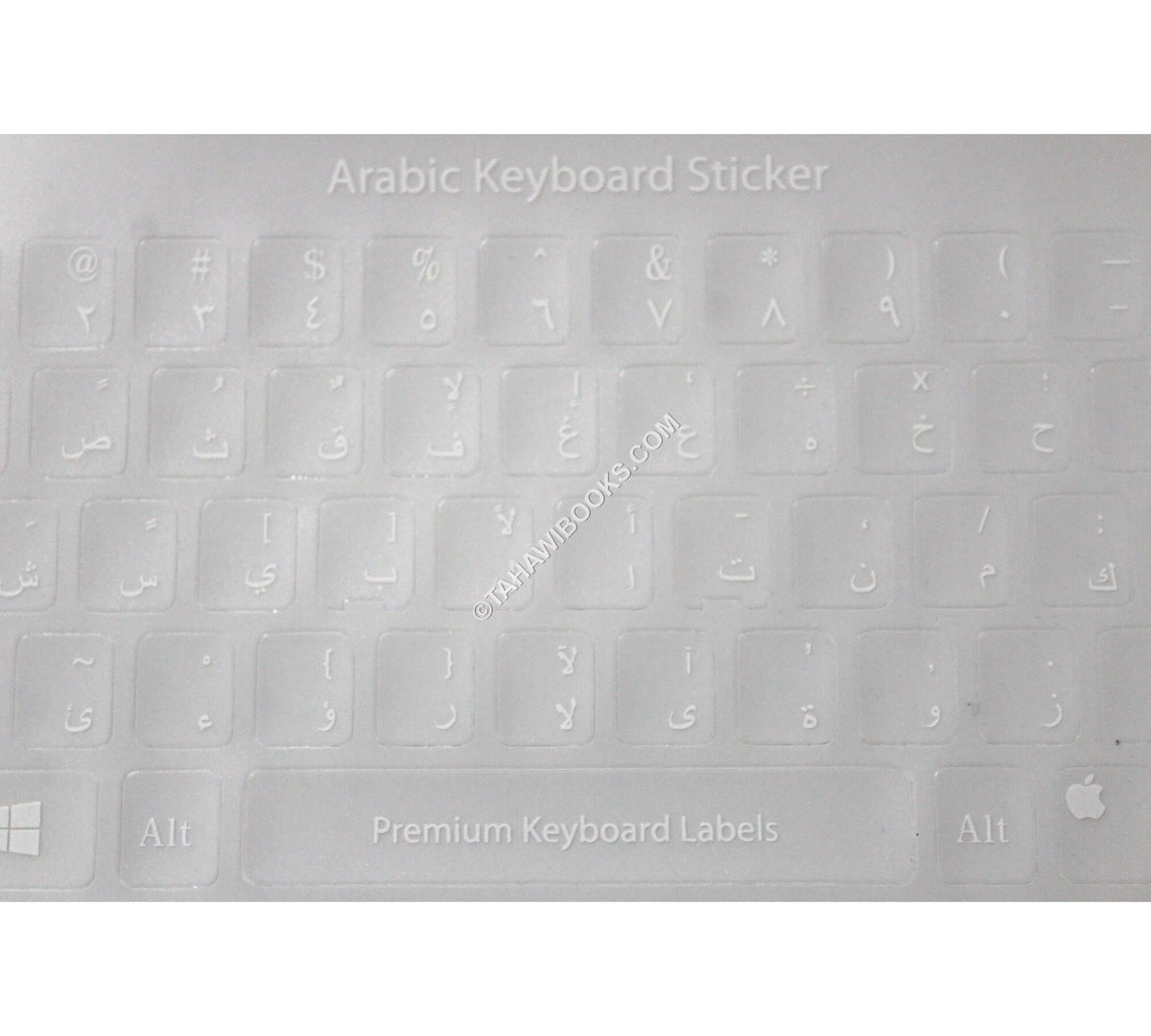 White Keyboard Stickers-Arabic-Korea-Transparent
