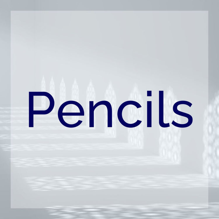 High-quality writing pencils displayed in an artistic setting with shadows.