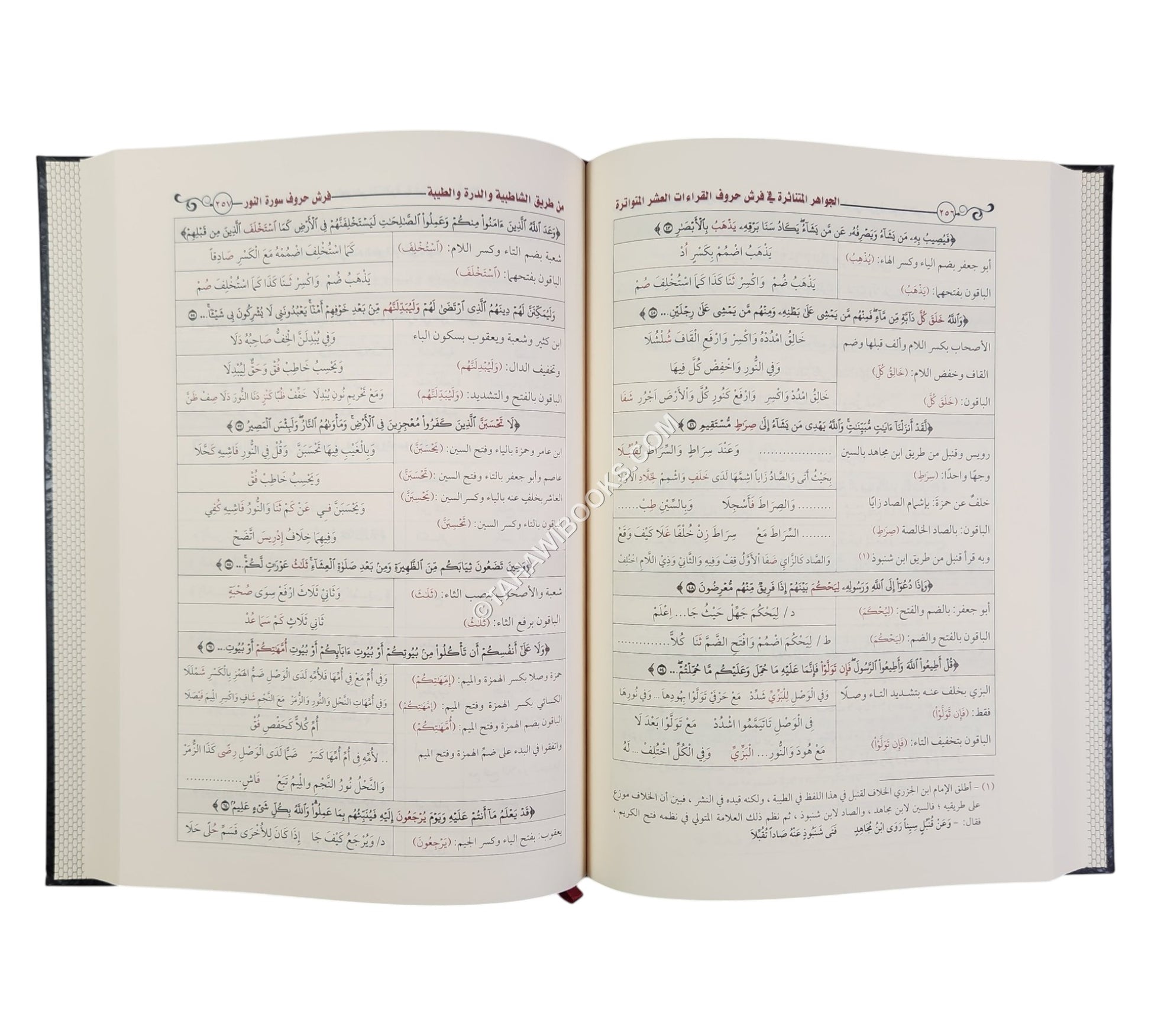 الجواهر المتناثرة في فرش حروف القراءات العشر المتواترة-كبير