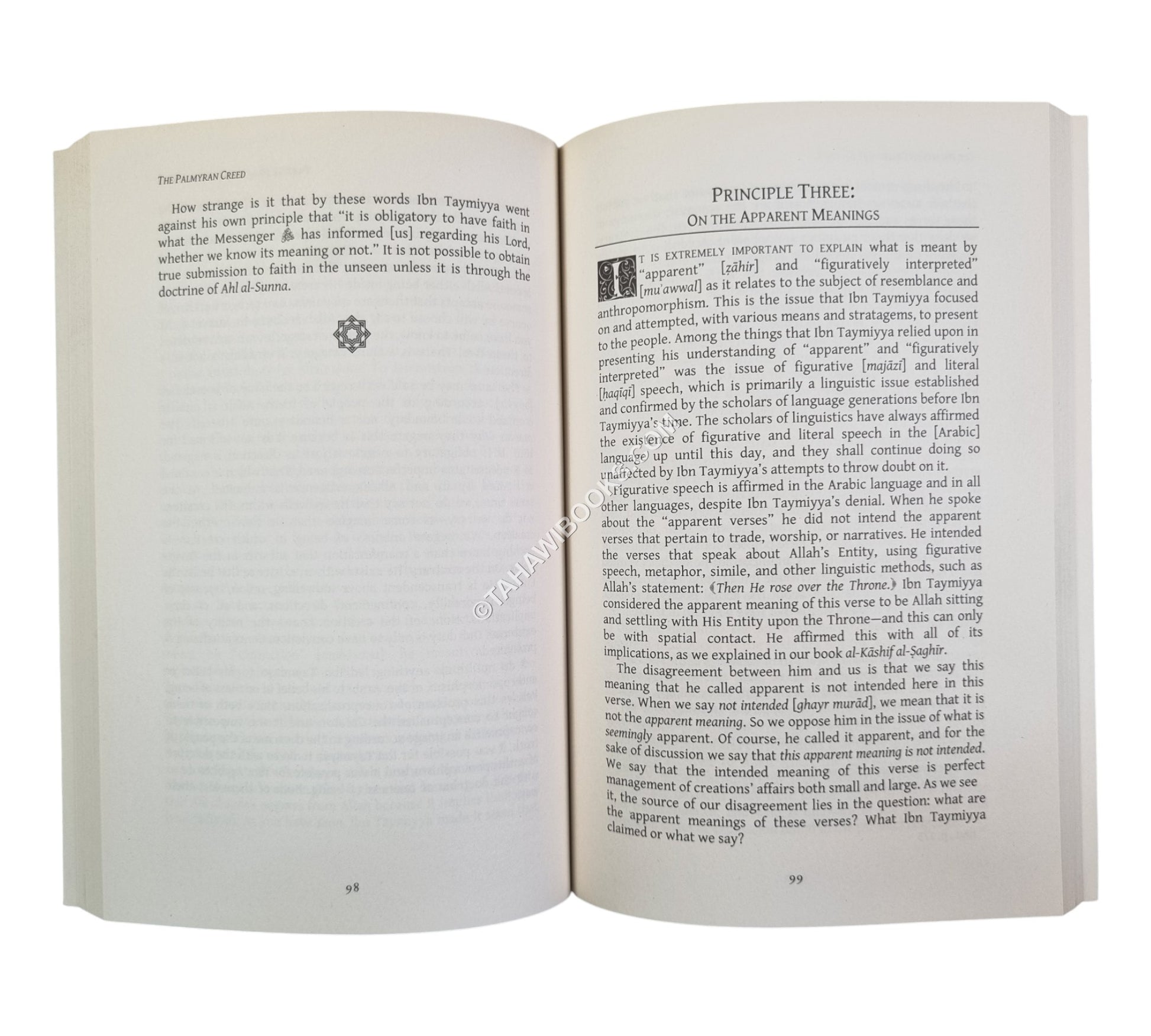 Critique of the Palmyran Creed