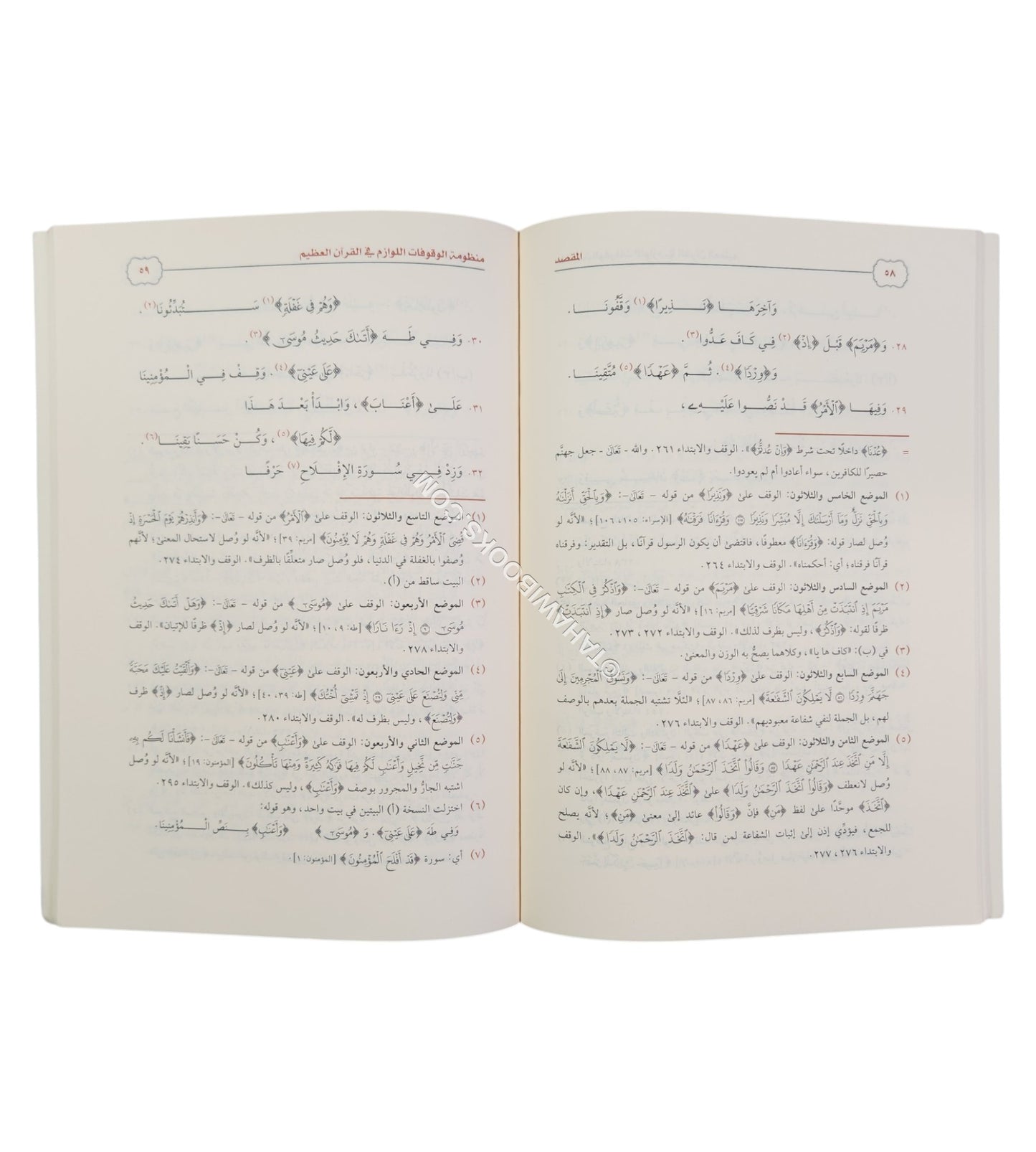 منظومة الوقوفات اللوازم في القرآن العظيم