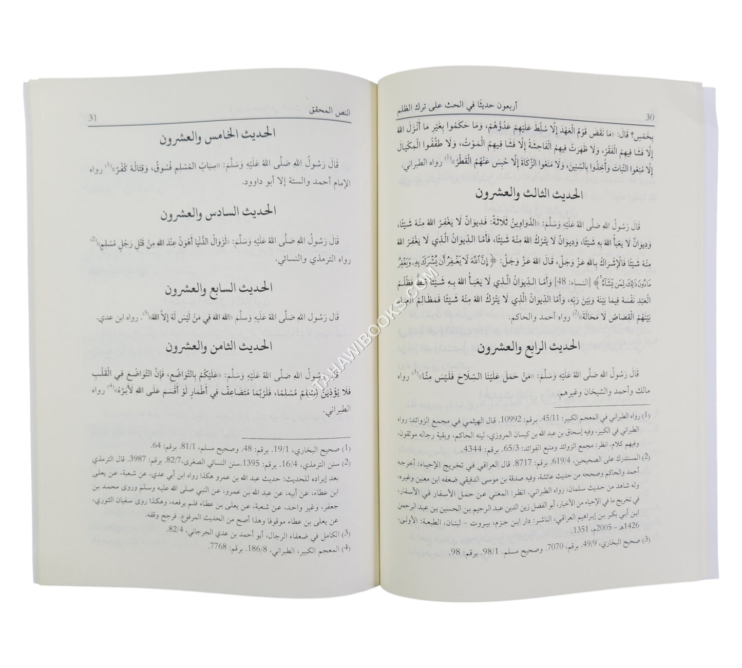 أربعون حديثاً في الحث على ترك الظلم