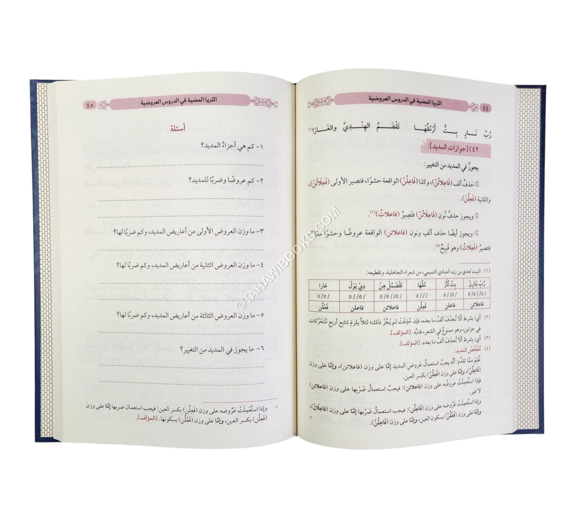 الثريا المضية في الدروس العروضية