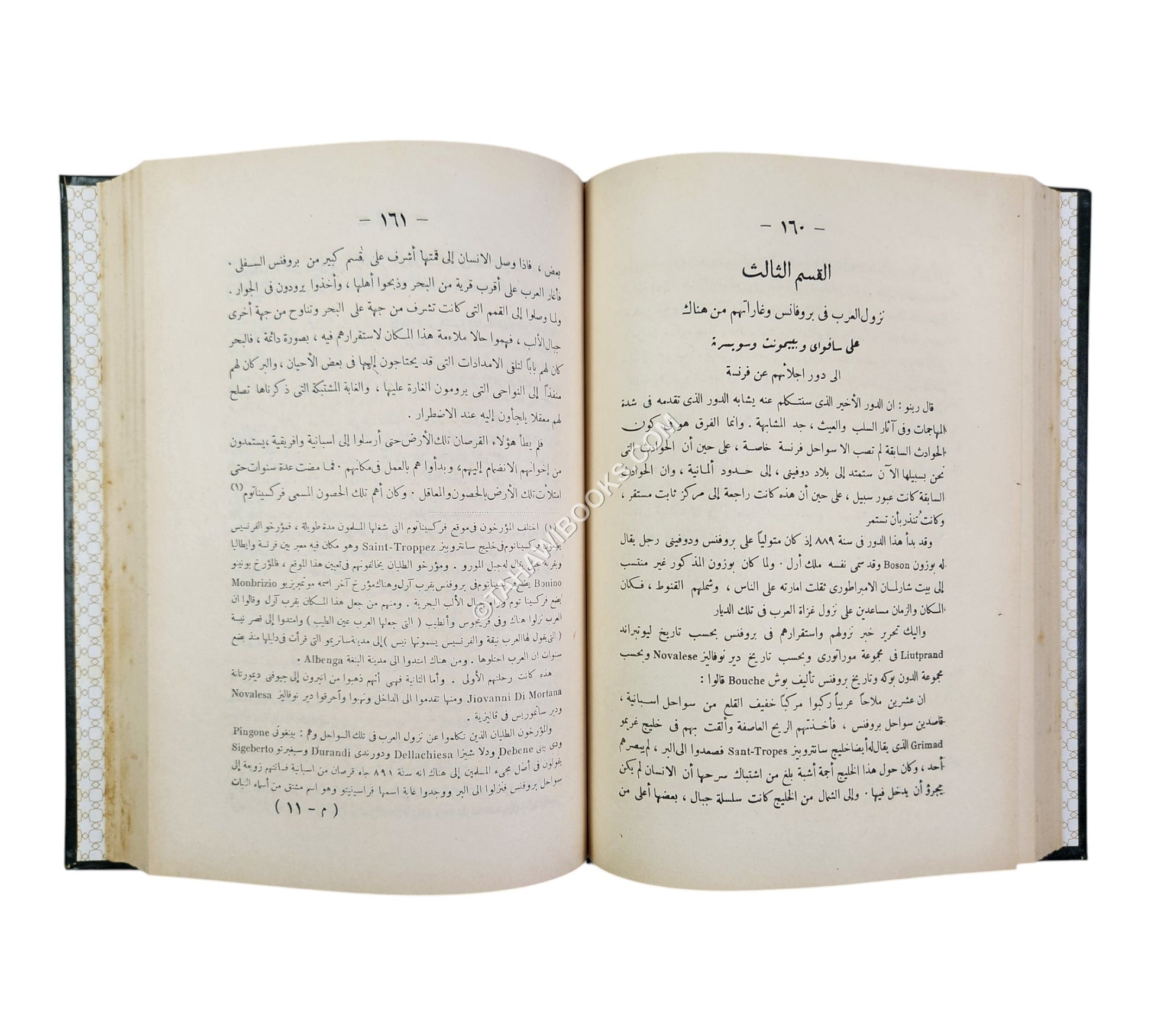 تاريخ غزوات العرب في فرنسا وسويسرا وايطاليا وجزائر البحر المتوسط-العلمية