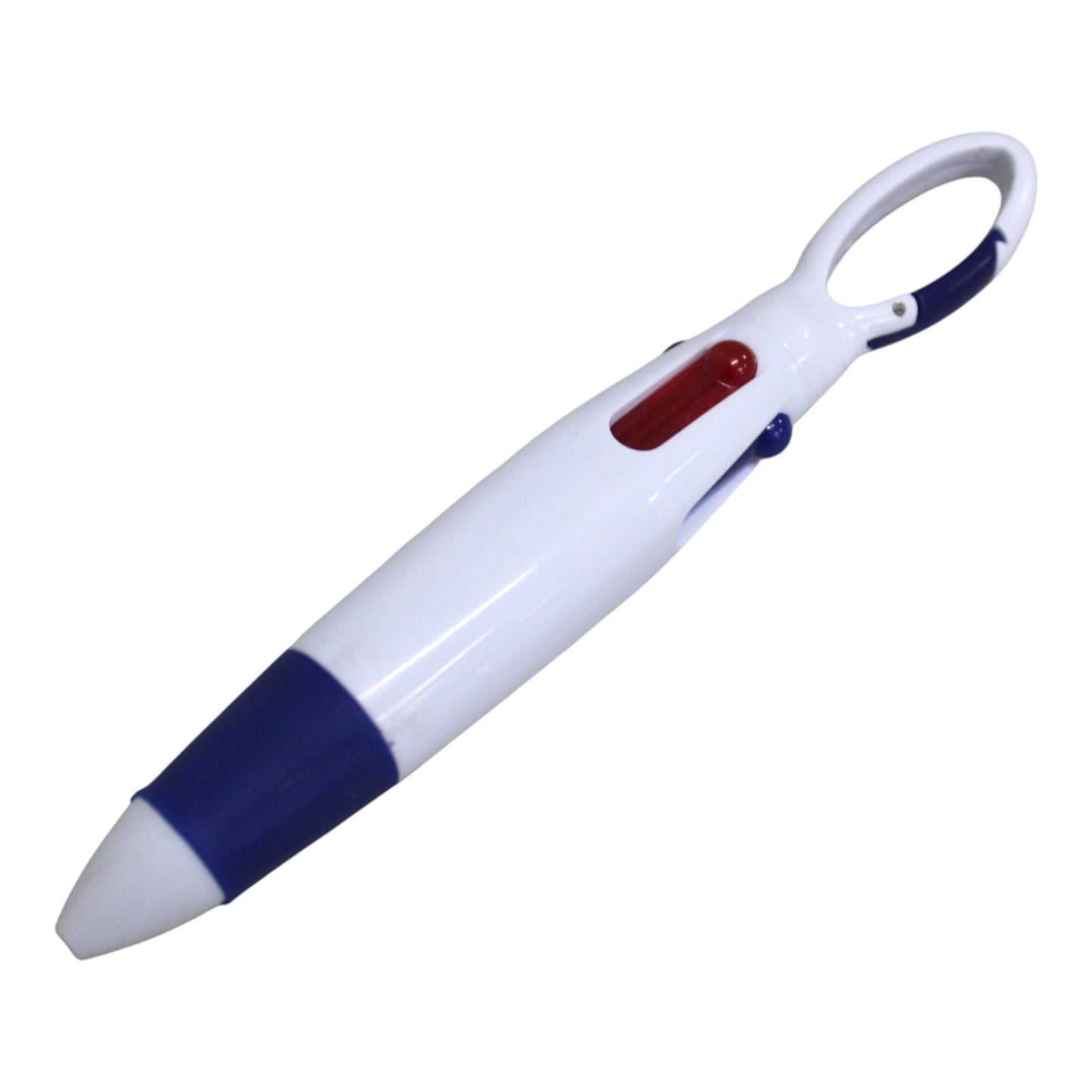4 Colour Ballpoint Pen With Carabiner Clip