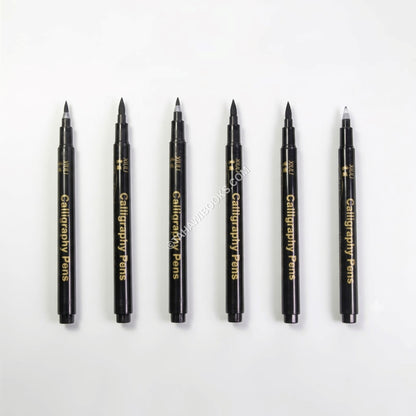 Calligraphy 6pcs Brush Pen Set