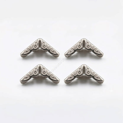 Book Corner Protectors-Metal-Silver-Set of 4