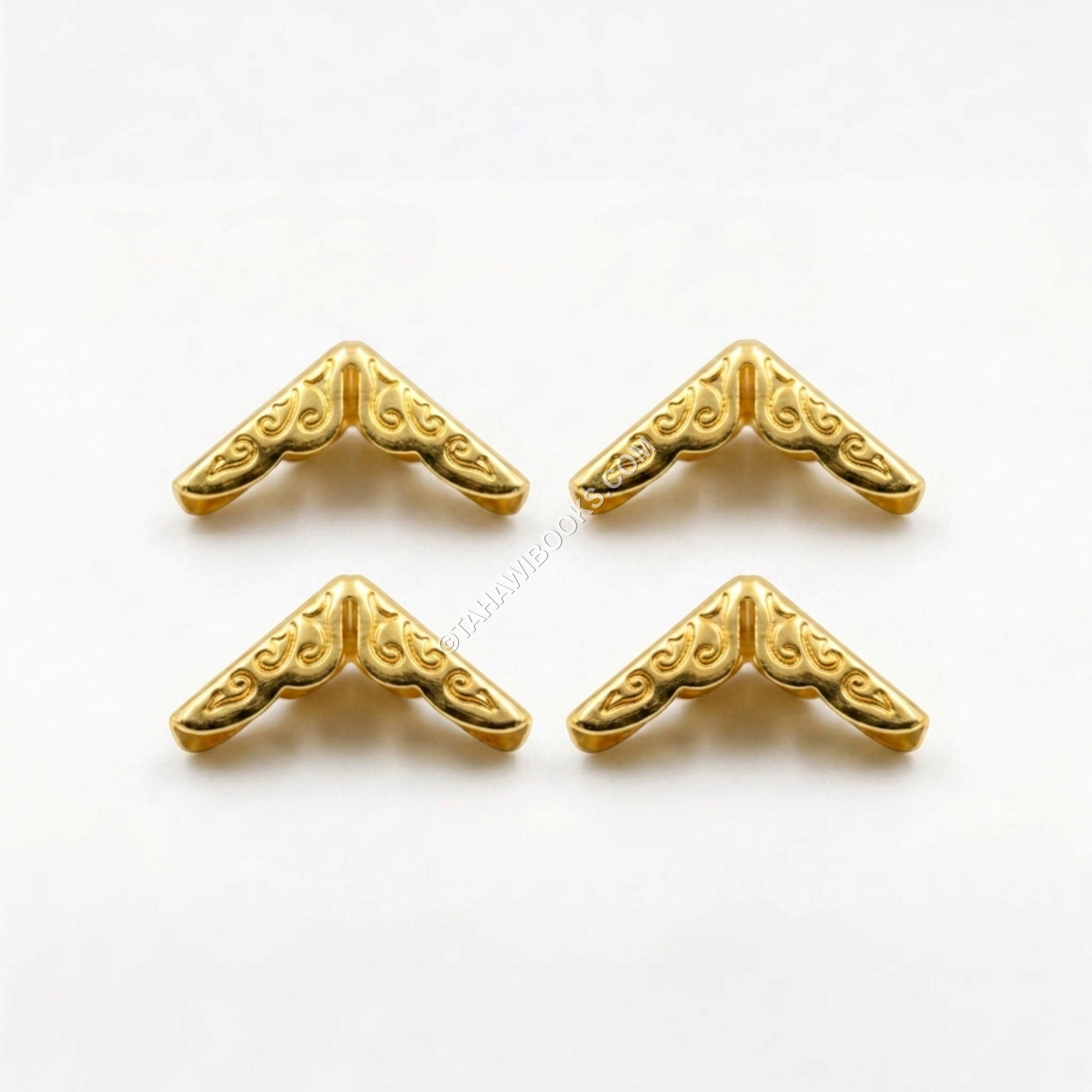 Book Corner Protectors-Metal-Gold-Set of 4