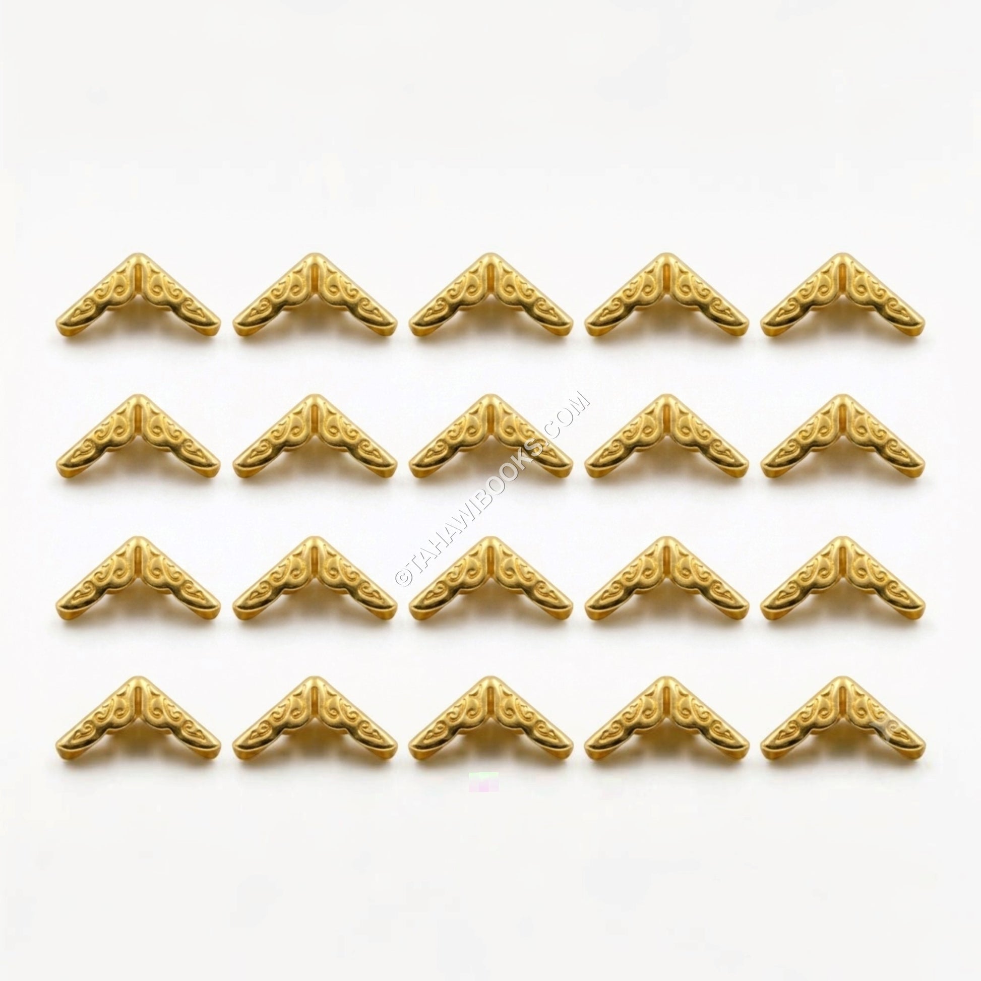 Book Corner Protectors-Metal-Gold-Set of 20