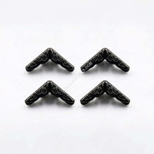 Book Corner Protectors-Metal-Black-Set of 4