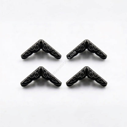 Book Corner Protectors-Metal-Black-Set of 4