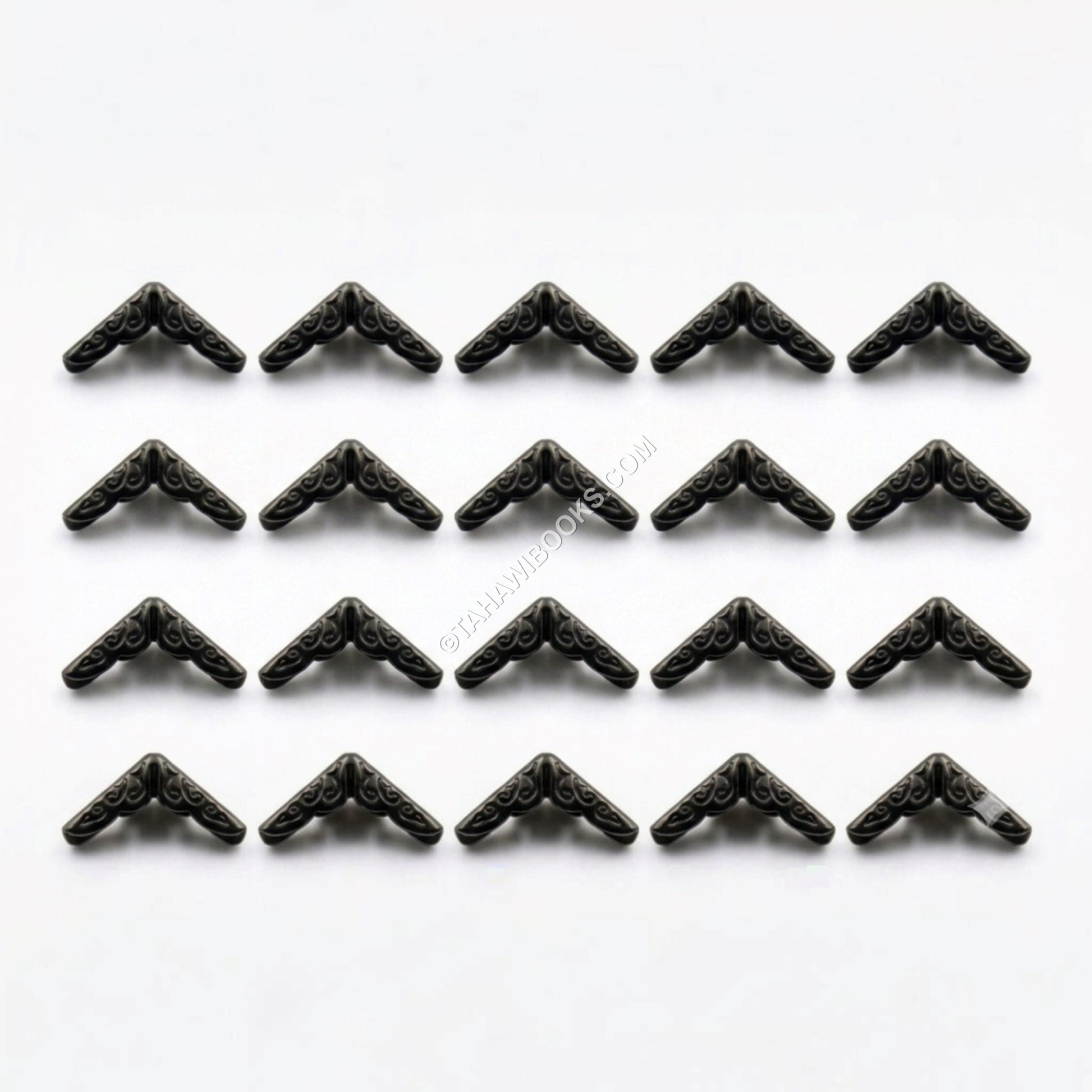Book Corner Protectors-Metal-Black-Set of 20