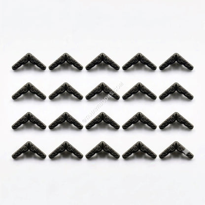 Book Corner Protectors-Metal-Black-Set of 20