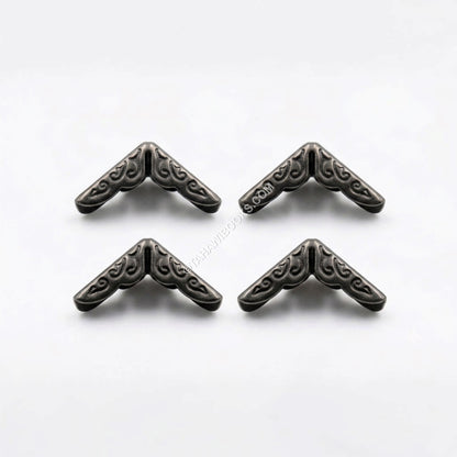 Book Corner Protectors-Metal-Gun Metal-Set of 4