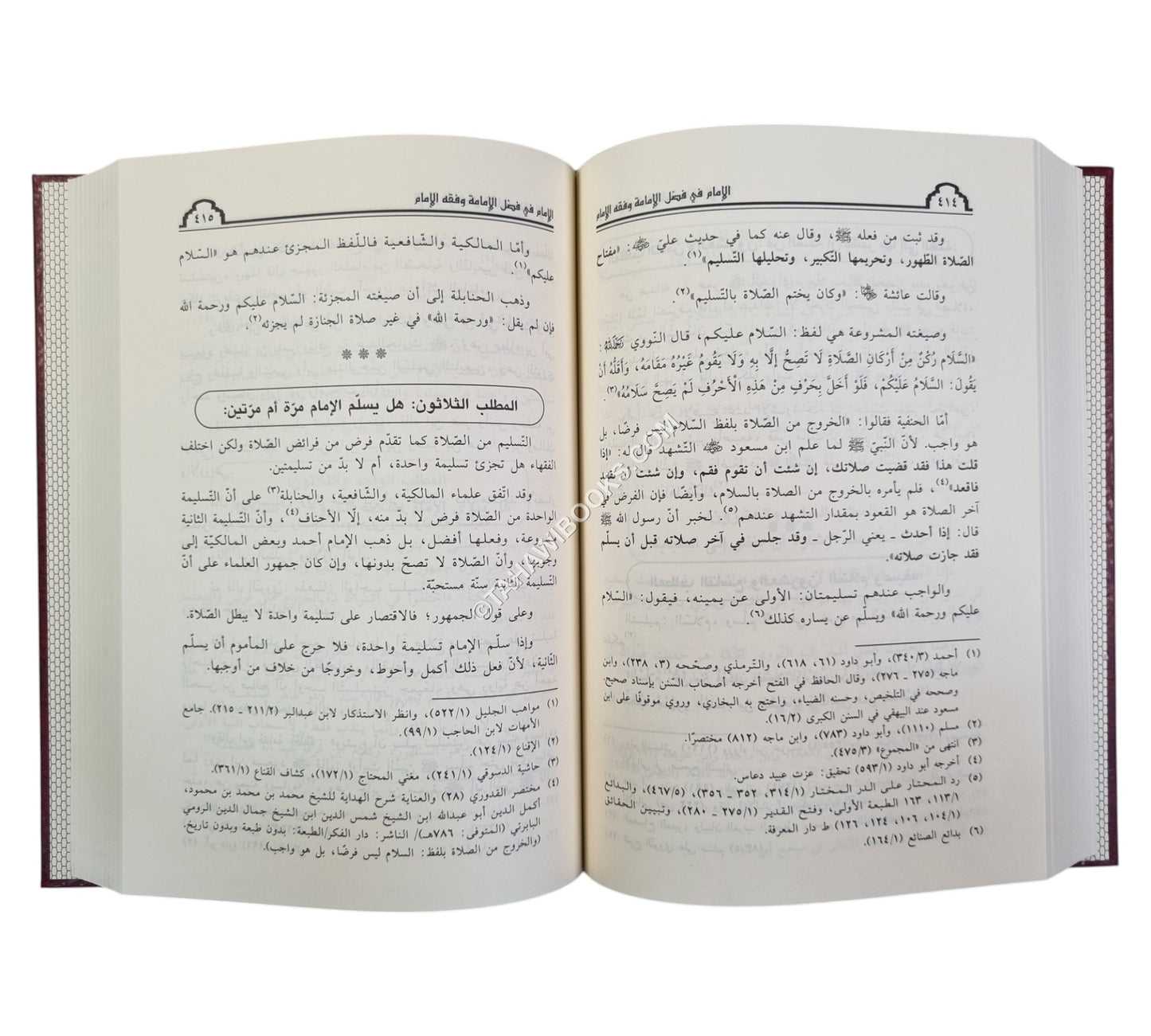 الإمام في فضل الإمامة وفقه الإمام