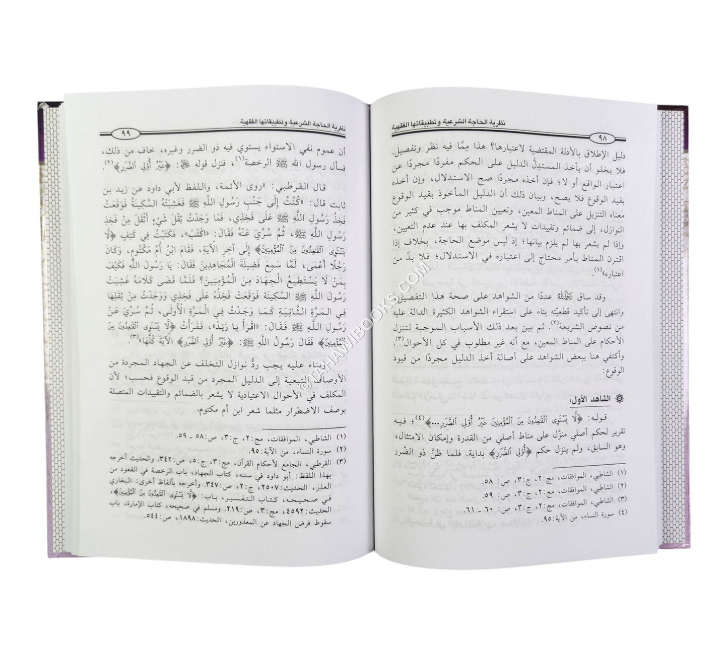 نظرية الحاجة الشرعية وتطبيقاتها الفقهية  