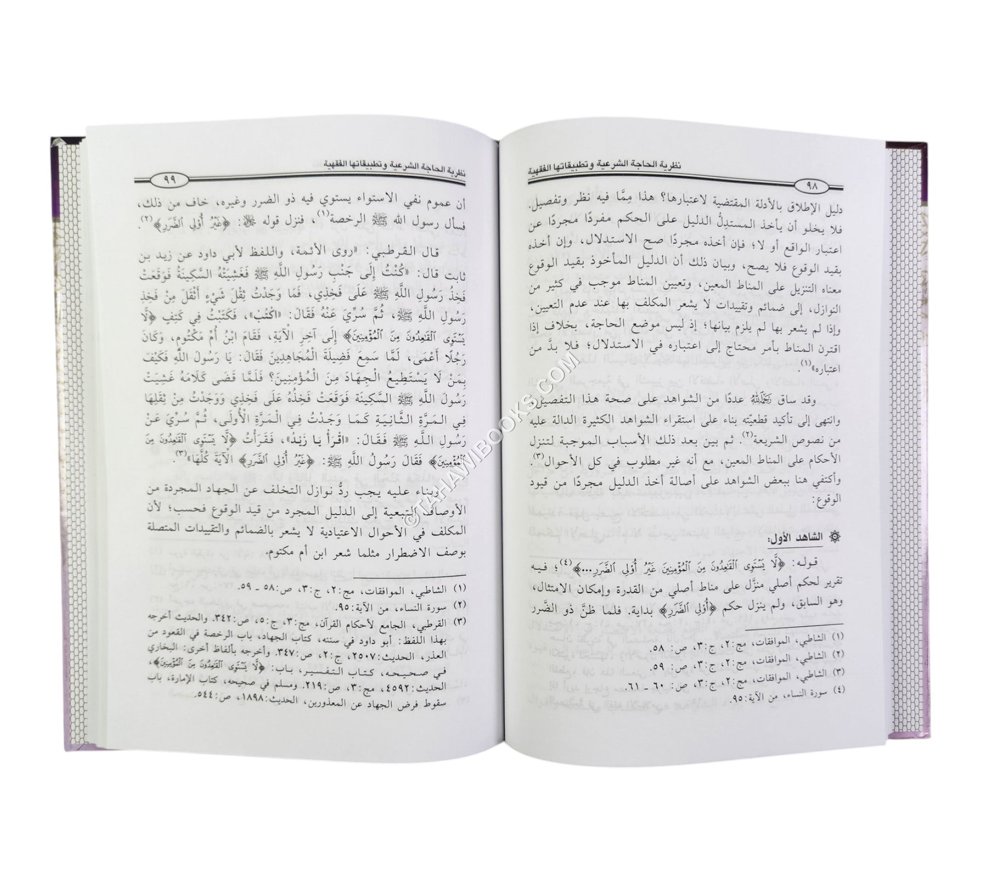 نظرية الحاجة الشرعية وتطبيقاتها الفقهية  