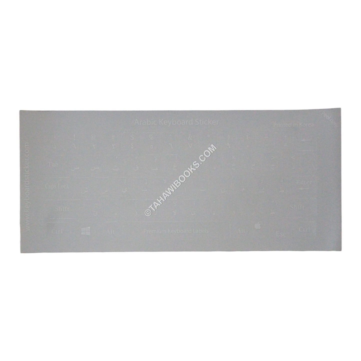 White Keyboard Stickers-Arabic-Korea-Transparent
