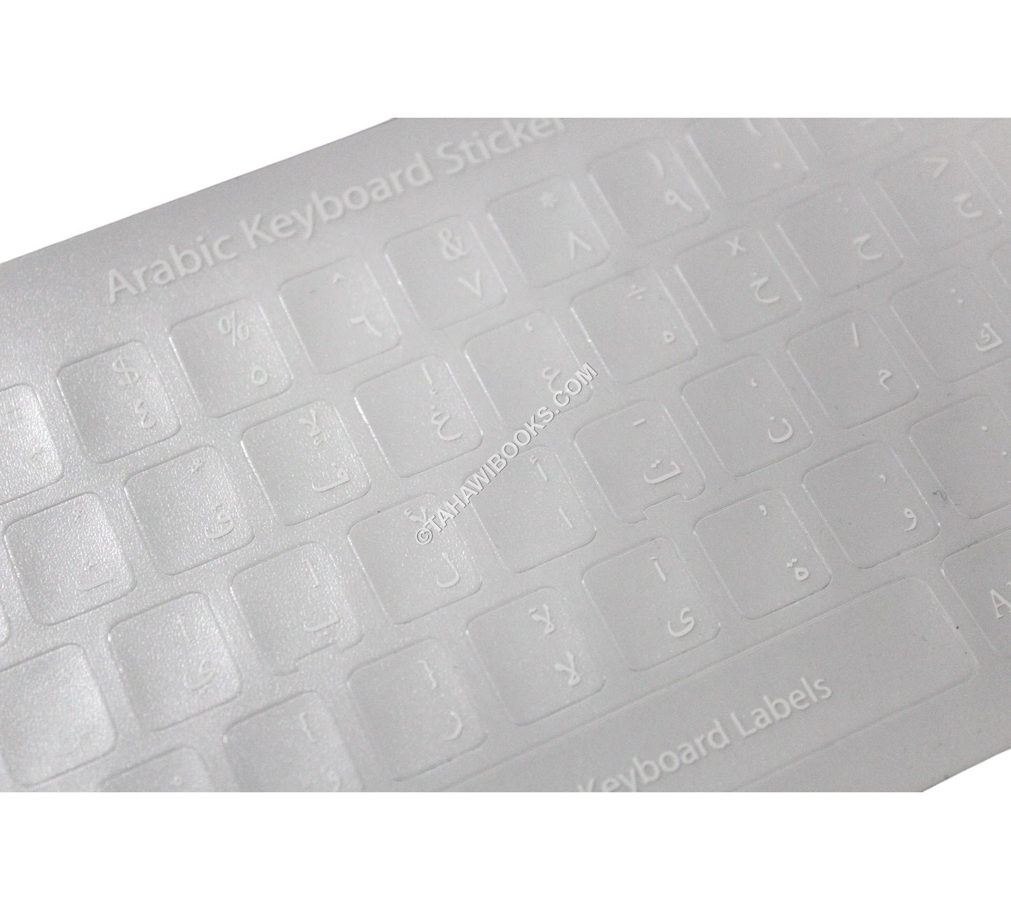 White Keyboard Stickers-Arabic-Korea-Transparent