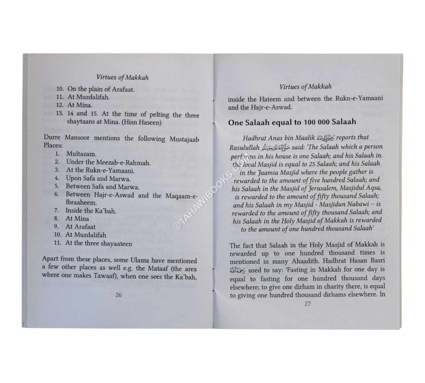 Virtues of Makkah Sharif