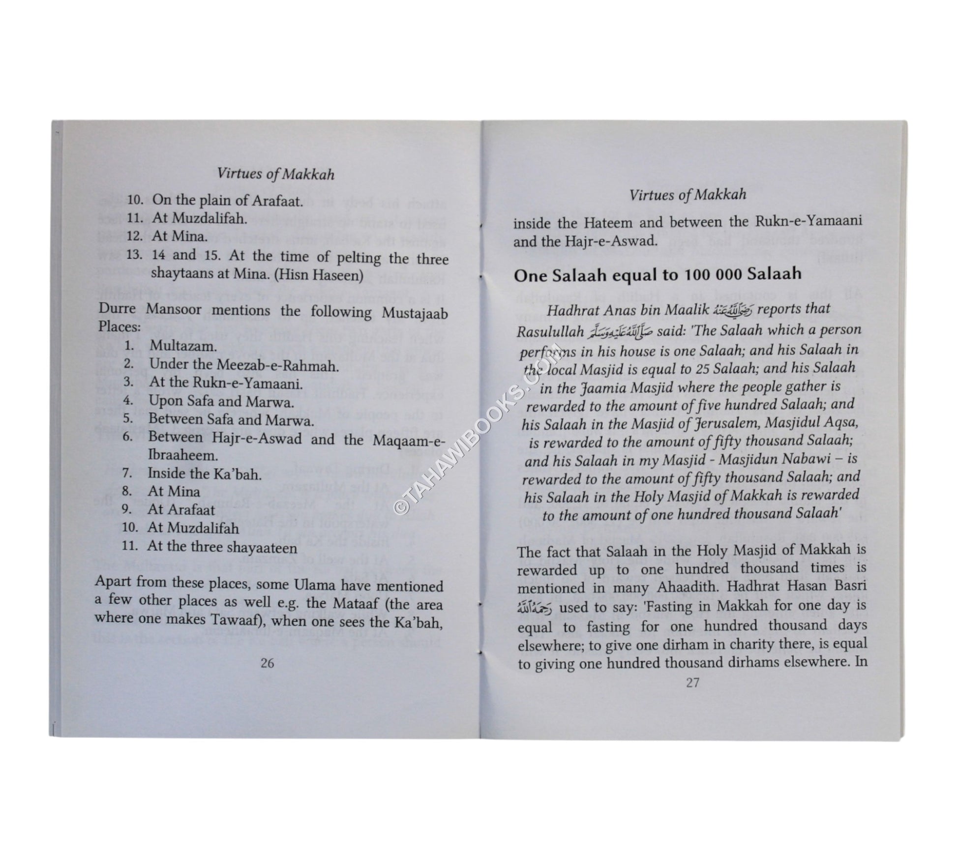 Virtues of Makkah Sharif